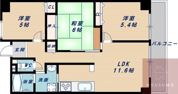 グランベール桃山台の物件間取画像